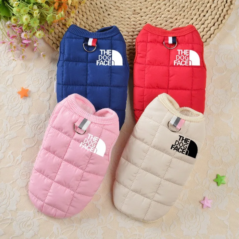 Pet Dogs Clothes Winter Cotton Dogs Vest Coats Plus Warm For Small