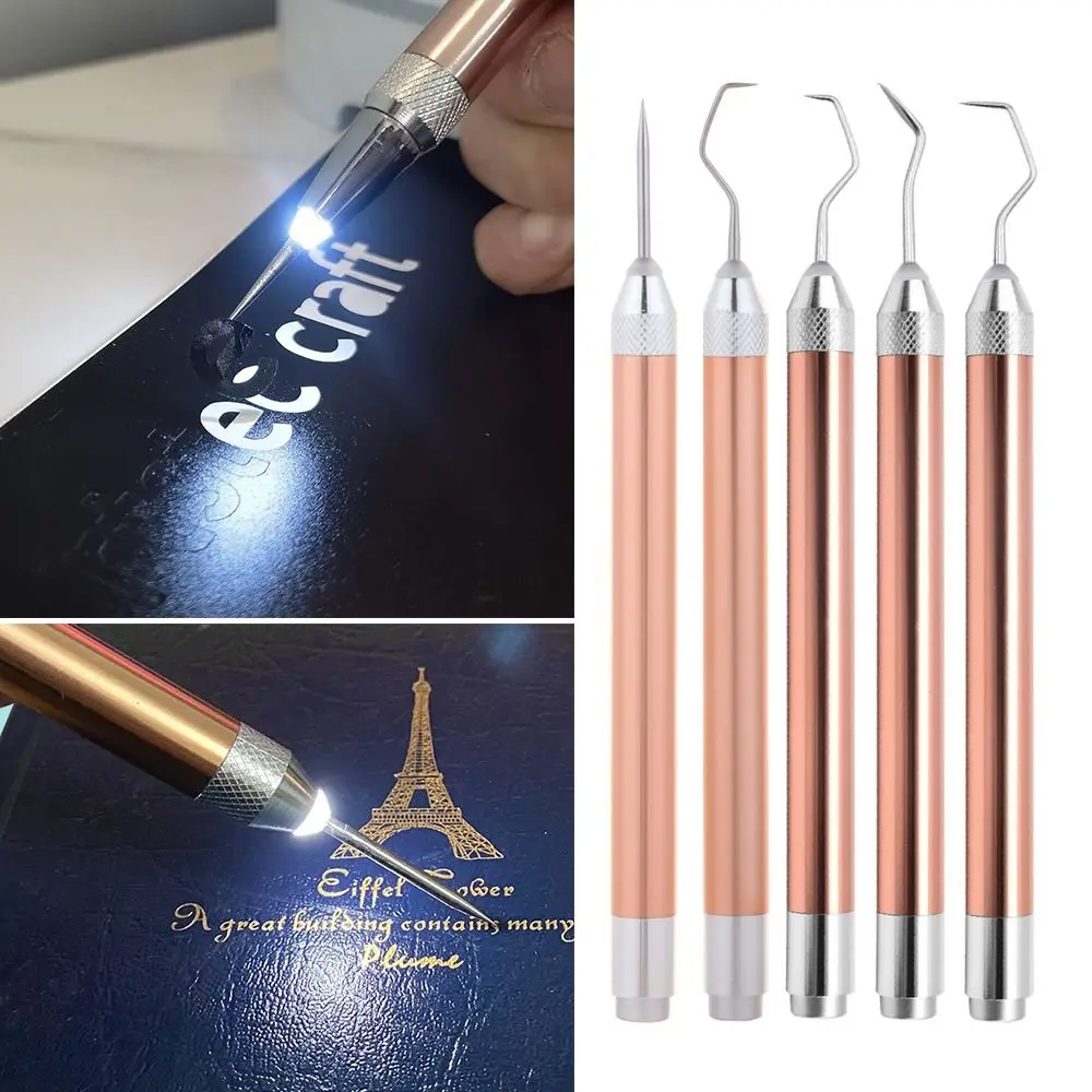Craft Weeding Tool Weeding Pen Pin With LED Light Portable Crafting Tool  With Pin Hook For Iron On Projects Cut DIY Accessories - AliExpress