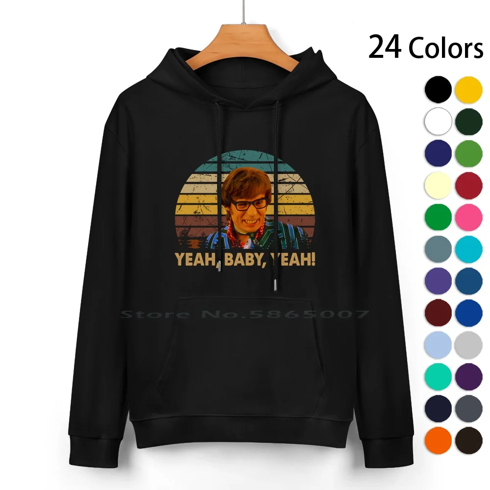 

Austin Powers Character Painting Yeah Baby Pure Cotton Hoodie Sweater 24 Colors Austin Powers Film Series Action Comedy Love