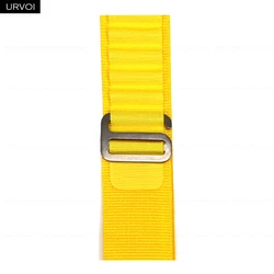 URVOI Black Woven Polyester Alpine Loop Strap with G - Hook Closure - 44 45 49mm 46mm - S10 (Yellow TI)