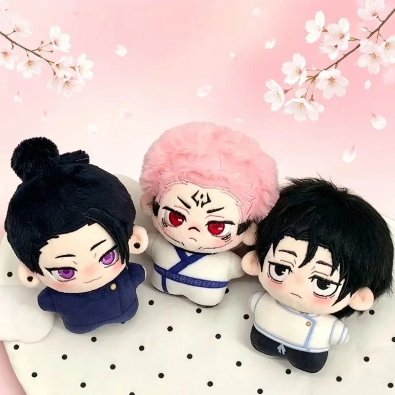 10cm Printed Anime Character Plush Doll, Fan Made Cartoon Figure Pendant, Cute Stuffed Keychain Ornament