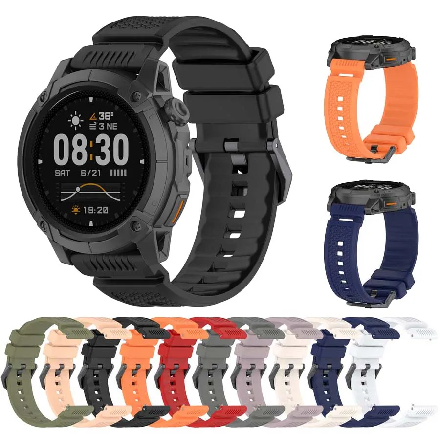 Enhanced Silicone Sports Wristband - 24mm Bracelet Strap