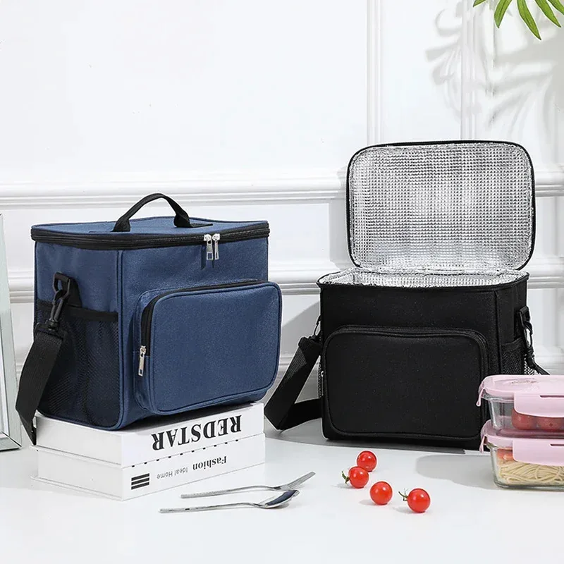 Men's and women's insulated lunch bags with adjustable shoulder straps, large insulated refrigerated tote bags, leak proof