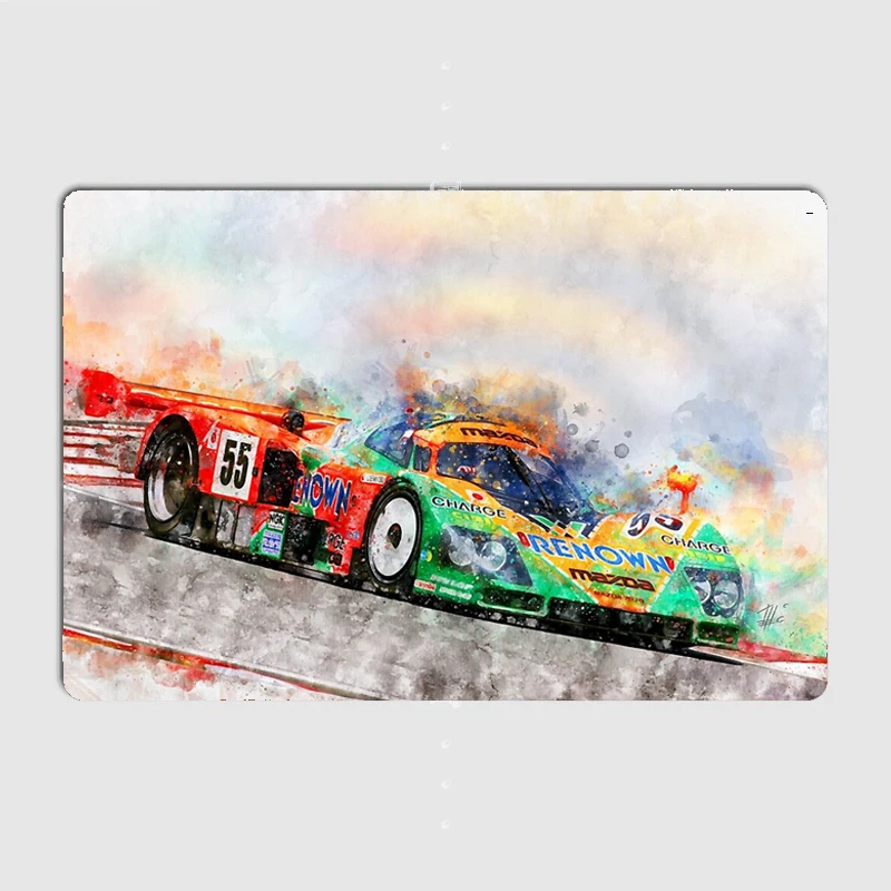 Mazda 787B Metal Sign Poster Garage Soggiorno Cinema Living Custom Tin Vintage Home Decoration