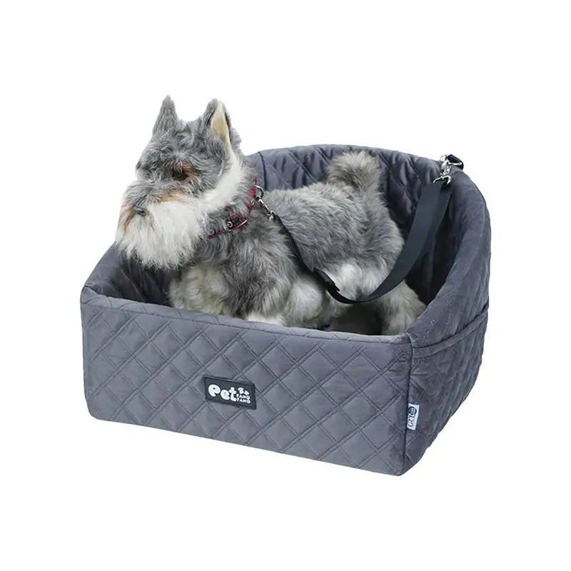 

Dog Car Seats For Small Dogs Adjustable Strap Pet Cat Booster Seats Dog Car Carrier With Washable Removable Cover & Storage