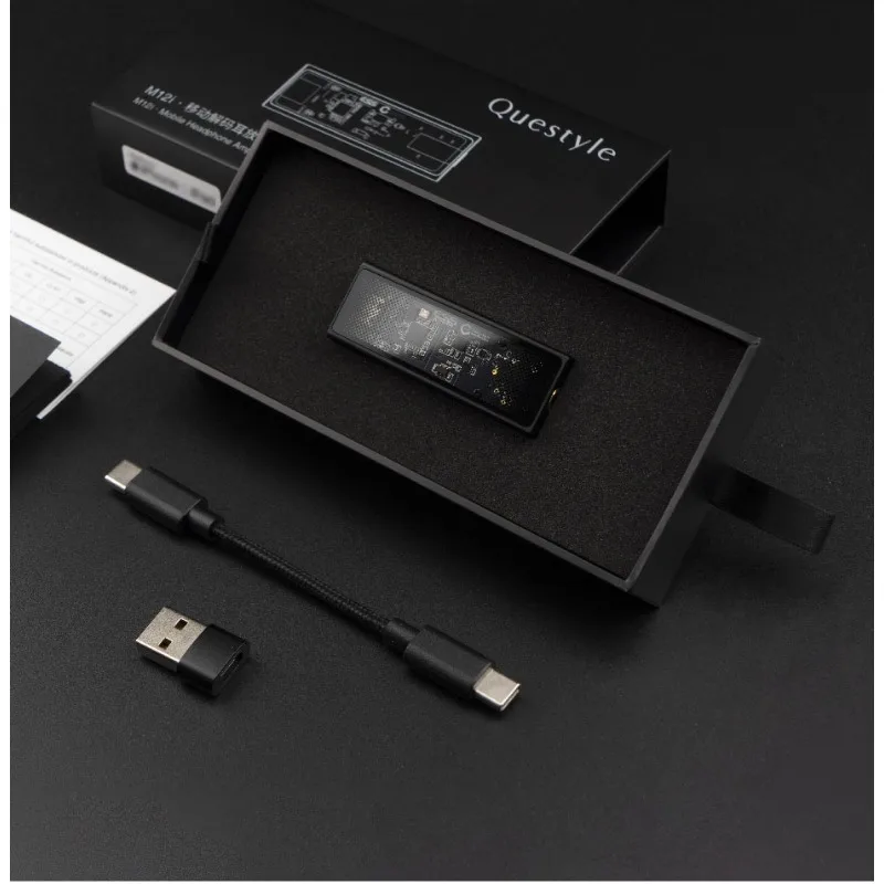 QUESTYLE M12i M15i 헤드폰 앰프, Hi-Fi 음질, PCM, DSD512a 지원, 내장 DAC, IOS/안드로이드용 Little Tail