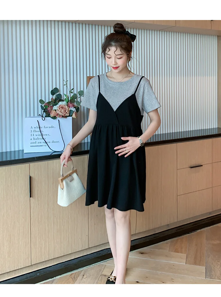 Summer Maternity Dress – Loose Two-Piece Style