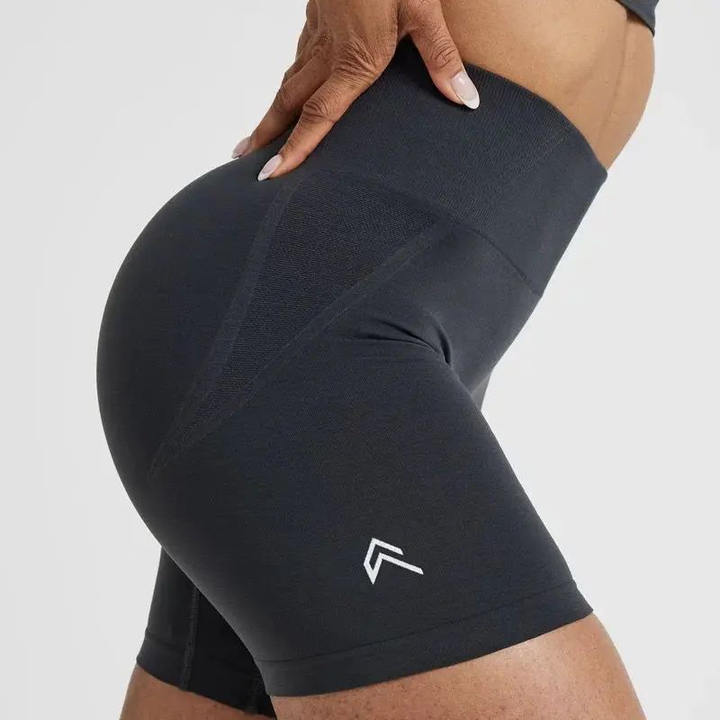 Summer Women High-waisted Three-quarter Pants Push Up Yoga Elastic Tight Lift Hip Waist Fitness Running Shorts