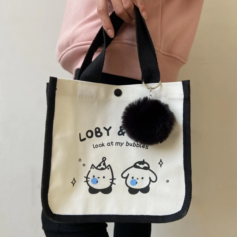 

Милая Повседневная сумка, Детская маленькая сумка-тоут высокого качества, модная универсальная Холщовая Сумка с надписью