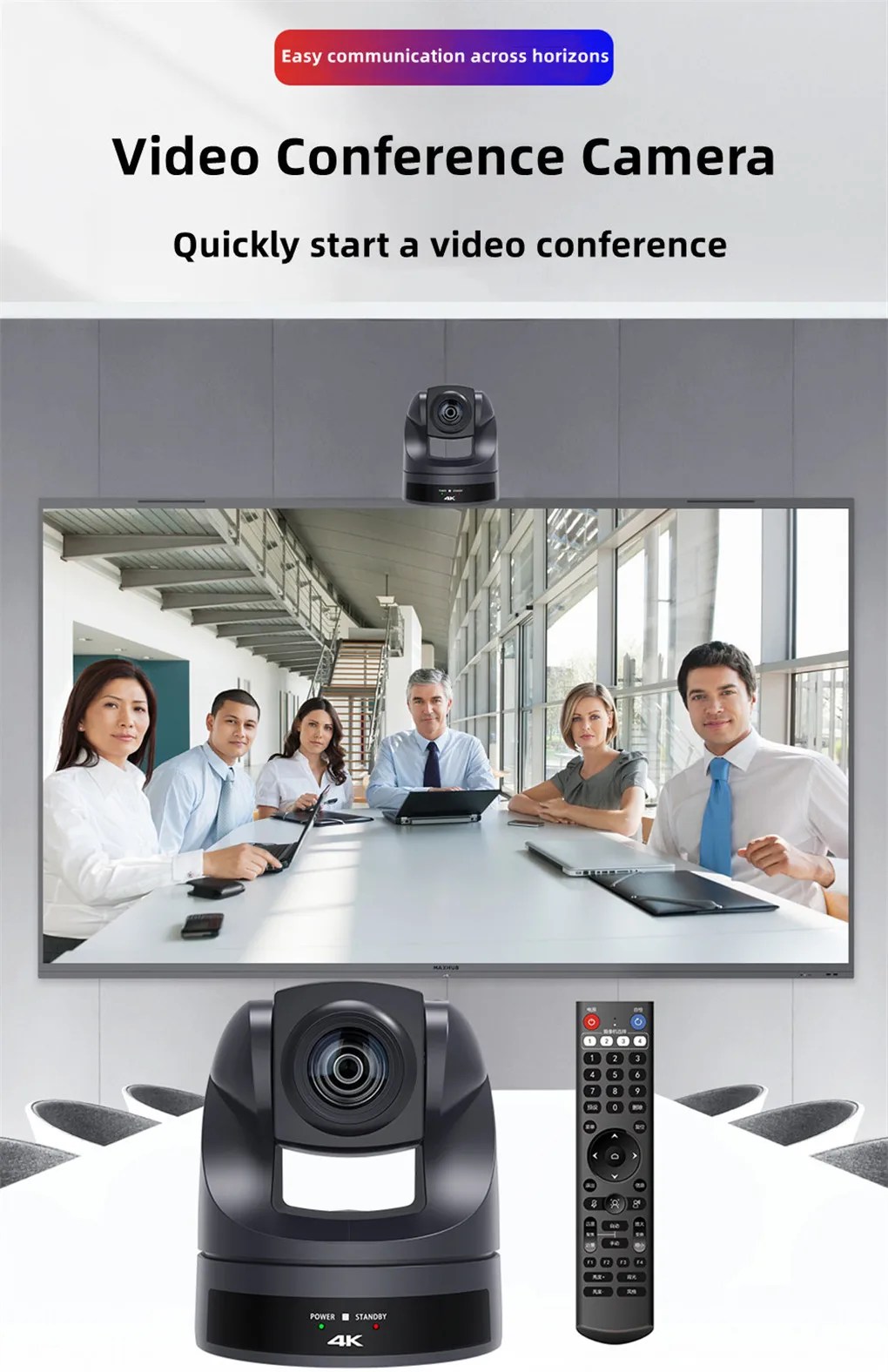 Caméra de conférence vidéo PTZ, 4K, 1080P, 30fps, 60fps, USB, HDMI, LAN, POE, USB, 20X, 10X, Éducatif, Live, Business, Meet Teach Medicine