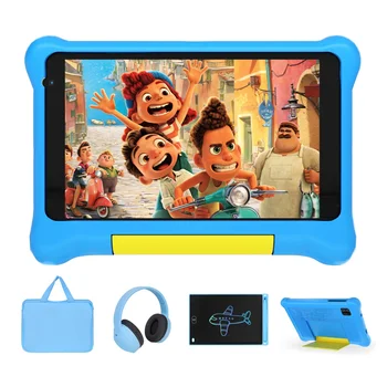 URAO 7 Inch Kids Learning Tablet Bundle Writing Board Drawing Tablet Headphones Stylus Bag Parental Controls Android13 5GB+32GB 1
