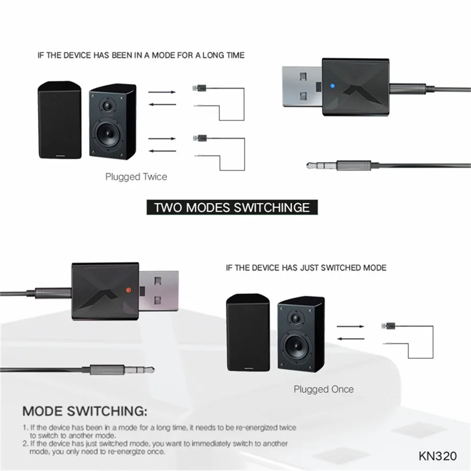 Bluetooth 5.0 Receiver Transmitter Audio Music Stereo Wireless BT 5.0 Adapter RCA 3.5Mm AUX Jack For Speaker TV Car PC