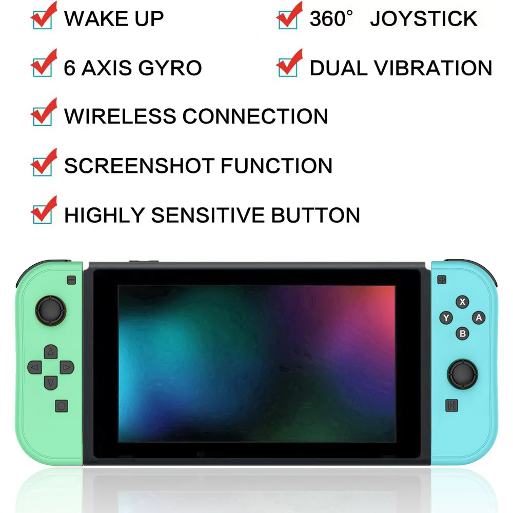Joy Pad Joycons Gamepad For Nintendo Switch Bluetooth Wireless Controller Joystick With Trubo Video Game Consoles_voghion.com