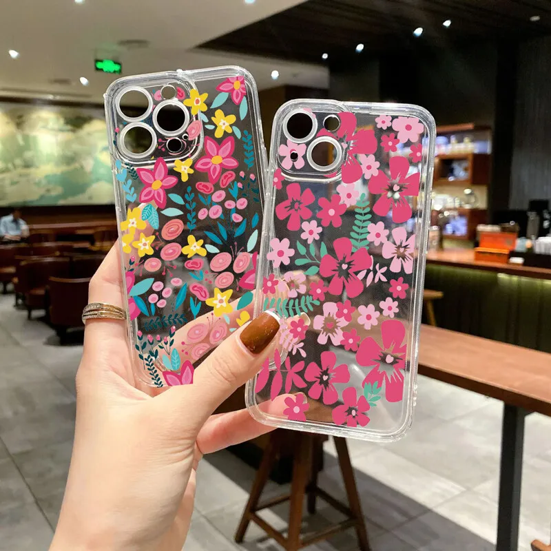 Daisy Flower Clear Silicone Phone Case Cover