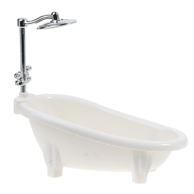 

1/6 Dollhouse Miniatures Bathtub Furniture Bathroom Accessories For Doll House Decor Kids Pretend Toys Gift