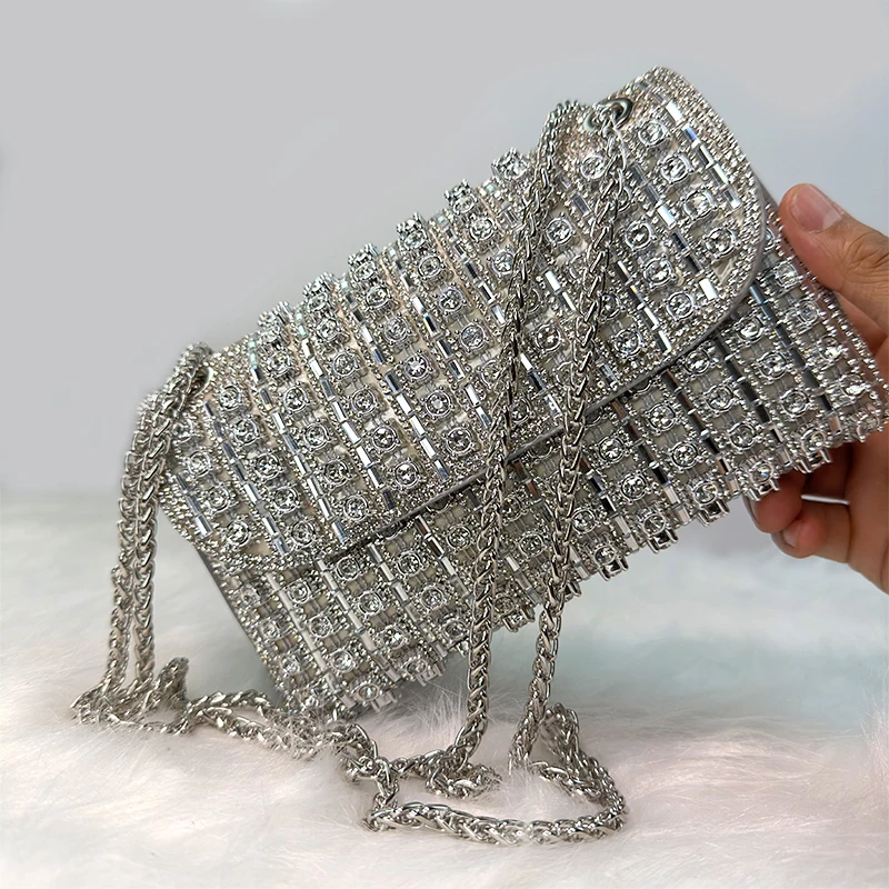JIOMAY New Design Fashion Rhinestone Purse Luxury Designer Handbags Elegant And Versatile Purses For Women Evening Clutch Bag