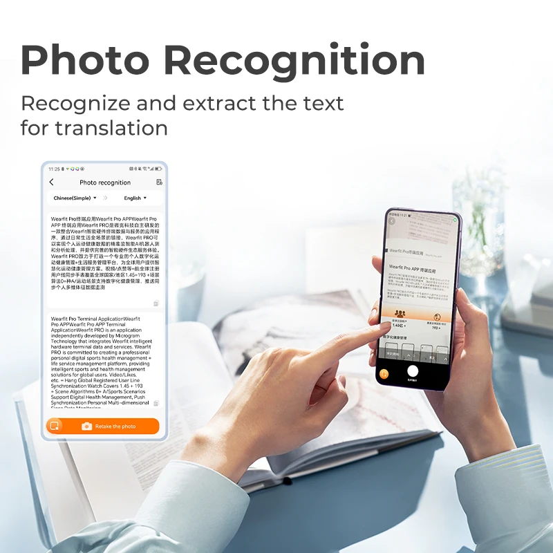 Voice Translator Top Level AI Voice Assistant Mini Translator 137 Languages Video Photo Record Translate Simultaneous Interpretation