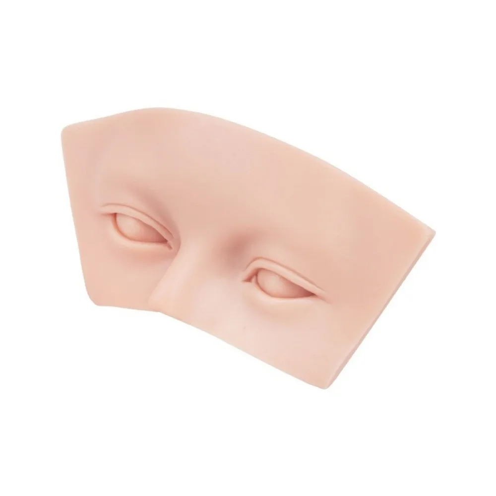 부드러운 3D 속눈썹 연장용 재사용 가능한 실리콘 트레이닝 연습용 헤드 시뮬레이션, 쉽게 염색 가능한 접착식 속눈썹 마네킹 모델