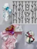 1Pc Snake Rose Skeleton Vintage Bow Flower Window 3D Acrylic Mold Nail Art Decorations  DIY Silicone Nail Templates Nail Mold 2