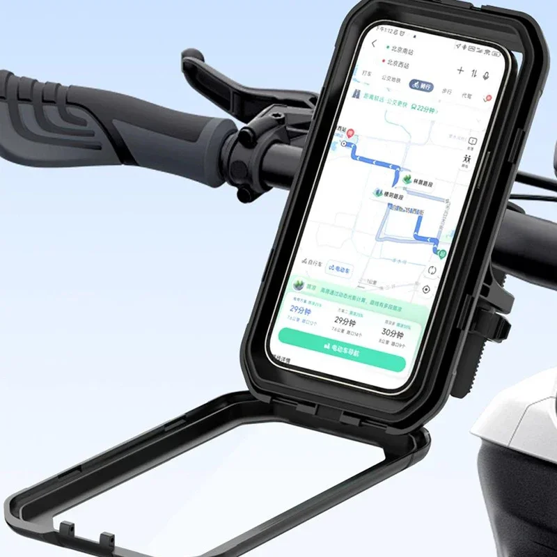 Waterproof Motorcycle Phone Holder 360° Rotation Bike Mount 5.5-6.9 Inch