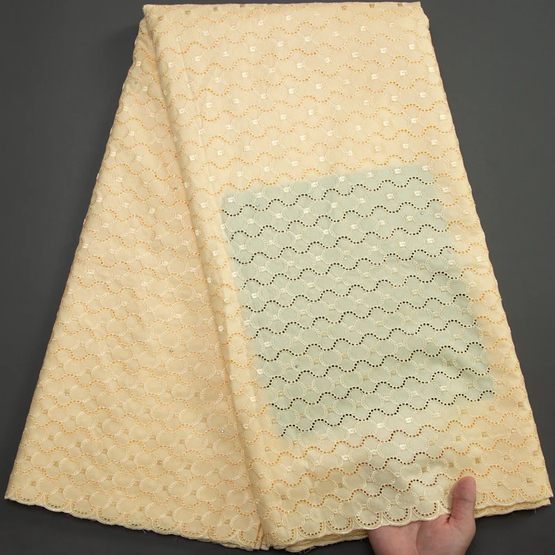 

Swiss Lace Fabric 2023 High Quality African Embroidered Cotton Lace Fabric For Men Sew Nigerian Dry Voile Lace Fabric A3227