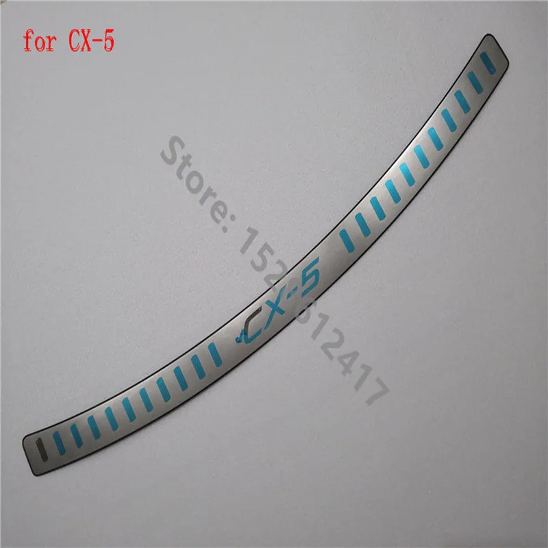 

Stainless Car Accessories Rear Bumper Protector Sill Trunk Tread Plate Trim Car Styling Stickers For Mazda CX-5 CX5 2012-2016