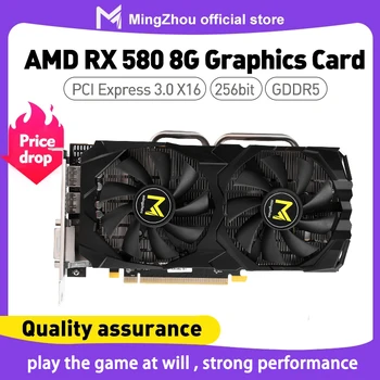 Radeon-RX 580 8GB Gddr5 256bit GPU 컴퓨터 게임 그래픽 카드 마이닝 해시 속도, 28mh / S