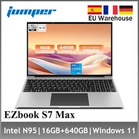 Jumper S7MAX Laptop 16 Inch Intel N95 16GB RAM+128GB EMMC+512GB SSD Windows 11 Notebook Lightweight Business Computer