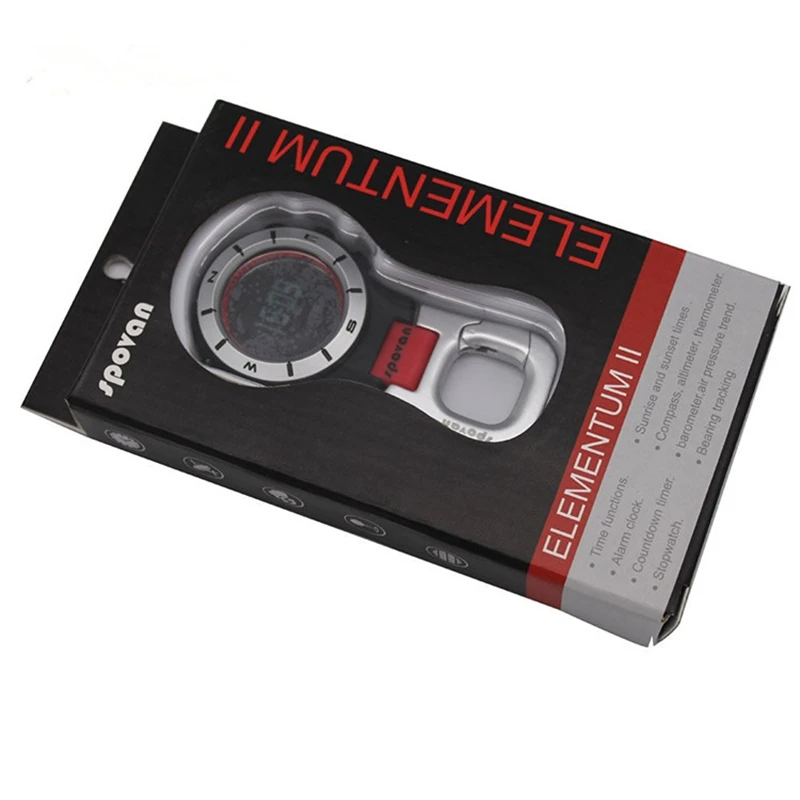 Spovan Digital Pocket Watch for Men Women Barometer Altimeter Thermometer Compass Outdoor Sports Military Clock Waterproof Reloj