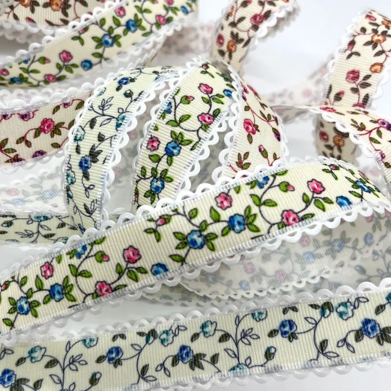 수제 DIY 공예 스크랩북용 꽃 양각 꽃 리본, 부활절 웨딩 크리스마스 파티 데코 선물 포장, 5Y 1.5-3.8cm