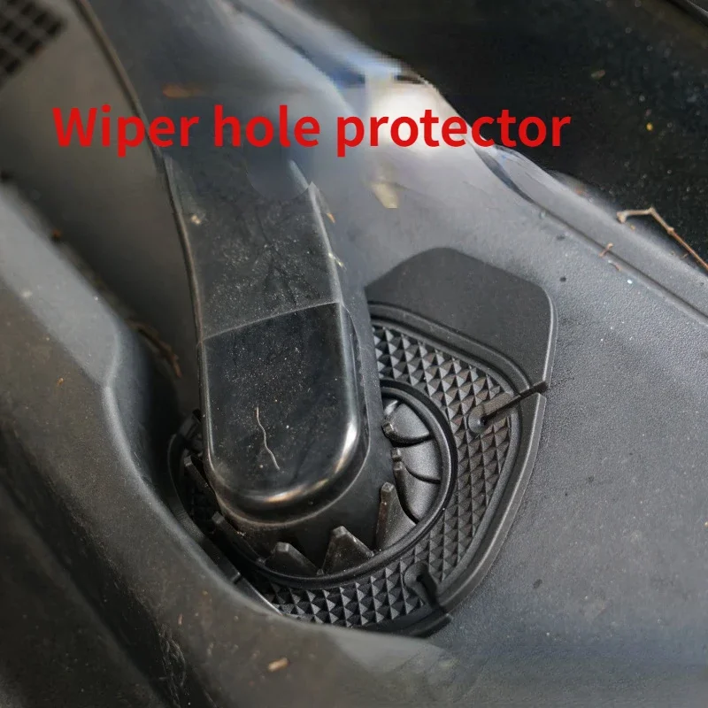 

2pcs Automobile wiper hole silicone pad wiper protection cover dust cover protection wiper personality anti-leaf cover universal