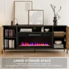 Tv Stand, 68" TV Stand with 36" Electric Fireplace Heater, Entertainment Center with Storage Cabinet, Console Table for TVs 4