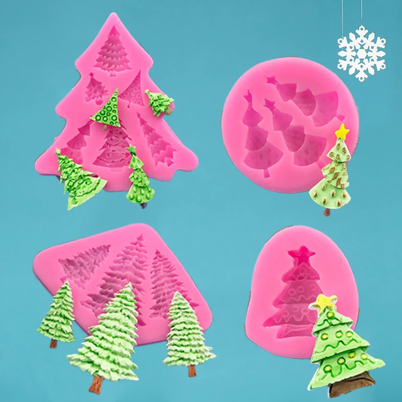 Christmas Tree Silicone Chocolate Mold Pine Tree Fondant Jelly Making
