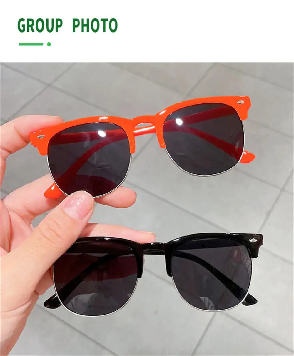 Children' Sunglasses Boys Girls Fashion Trendy Baby Sun Glasses UV Resistant Korean Version Round Frame Eyewear Outdoor_voghion.com