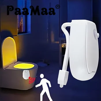 스마트 PIR 모션 센서 변기 시트 야간 조명, 방수 백라이트, 변기 볼 LED 루미나리아 램프, WC 변기 라이트, 7 가지 색상