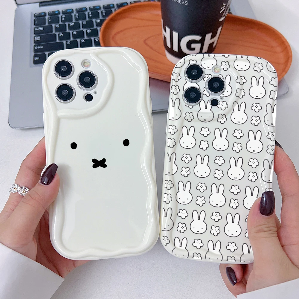 White Rabbit M-MiffIes 3D Wave Soft Phone Case Cover
