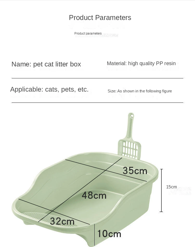 Boîte à Litière Pour Chat Semi-fermée, Bac à Sable Pour Moyen - Animalerie