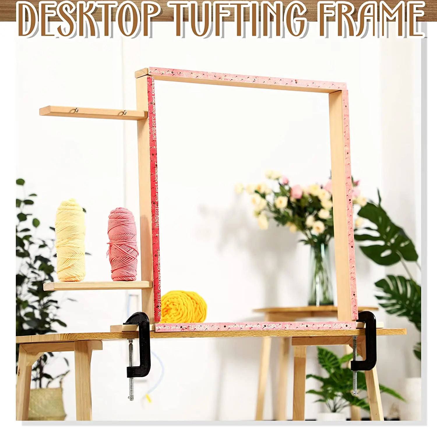 Rug Tufting Frame, 70x70cm Table Stand Frame Rug Making Frame, Tufting Gun  Frame Carpet Tapestry Making Tools for Electric Carpet Gun, Sewing