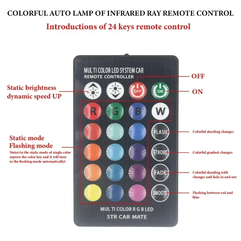 Colorful Width Indicator Light Remote Control Daytime Running Light Modification Super Bright Car Width Indicator Light LED