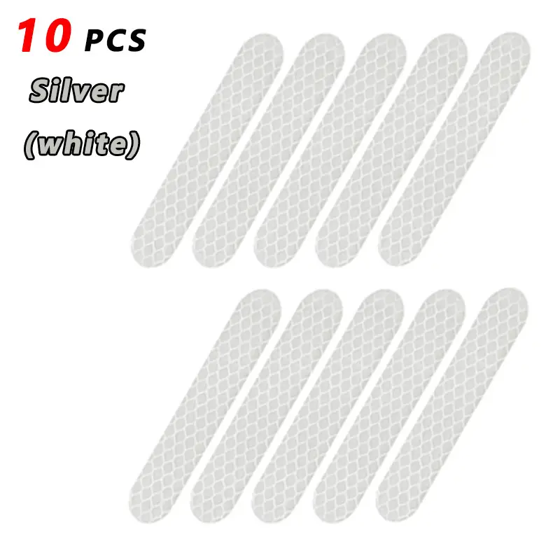 80-10PCS Helmet Safety Warning Reflective Stickers Strip Waterproof High Visibility Reflector Tape For Night Riding Walking Car - Image 11