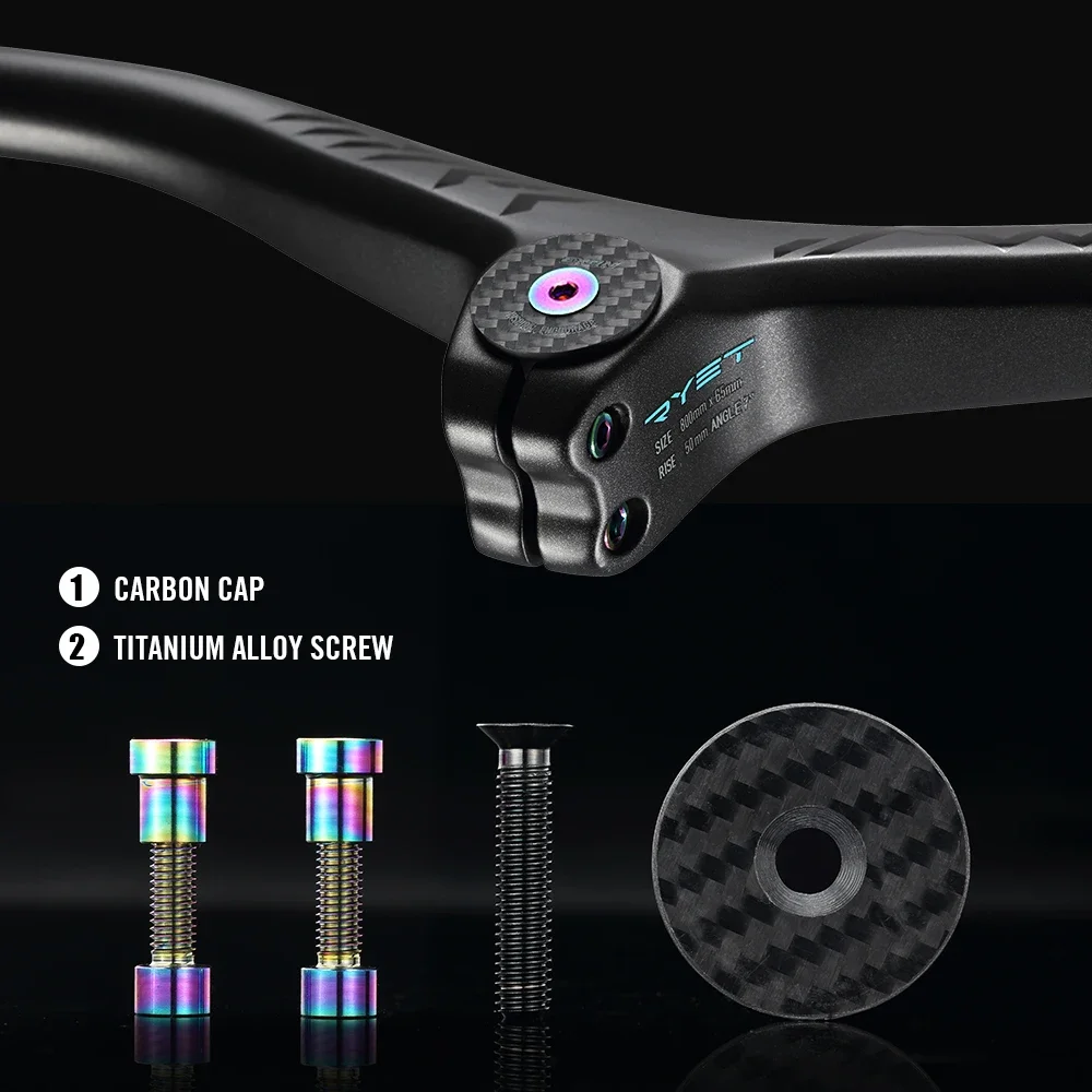 2022 RYET MTB Integrated Handlebar Carbon Rise 800mm -7