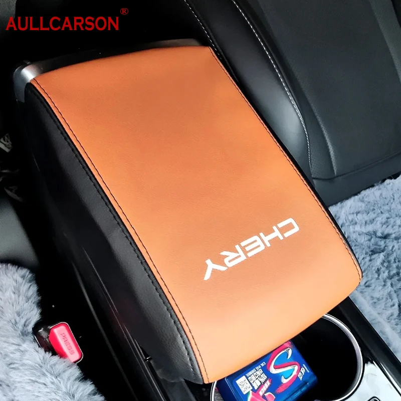 For Chery Tiggo 8 Pro 2021 2022 2023 Car Center Control Armrest Box Microfiber Leather Trim Cover Max Accessories