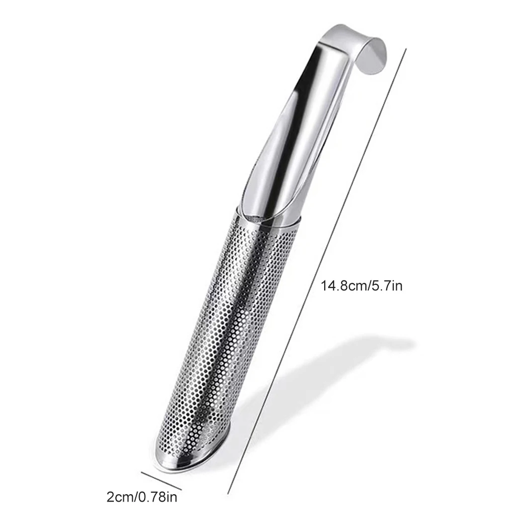 1/2Pcs Tea Infuser Strainer Stainless Steel Pipe Tea Strainer For Loose Tea Coffee Spice Filter Tea Steeper Kitchen Accessories