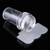 1pcs Transparent Silicone Nail Art Stamping Kit French Design For Manicure Plate Stamp Polish Seal Two Side Stamper Scraper Tool 2