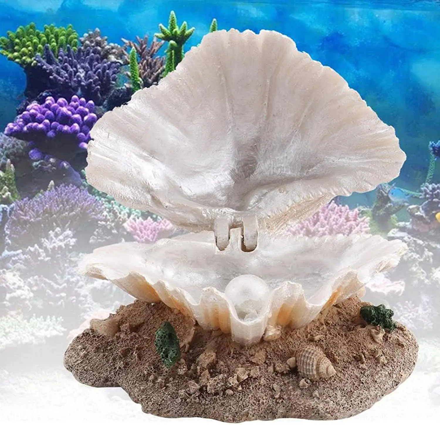Fish-Tank-Air-Bubble-Shell-Fish-Tank-Ornament-Landscaping-Supplies ...