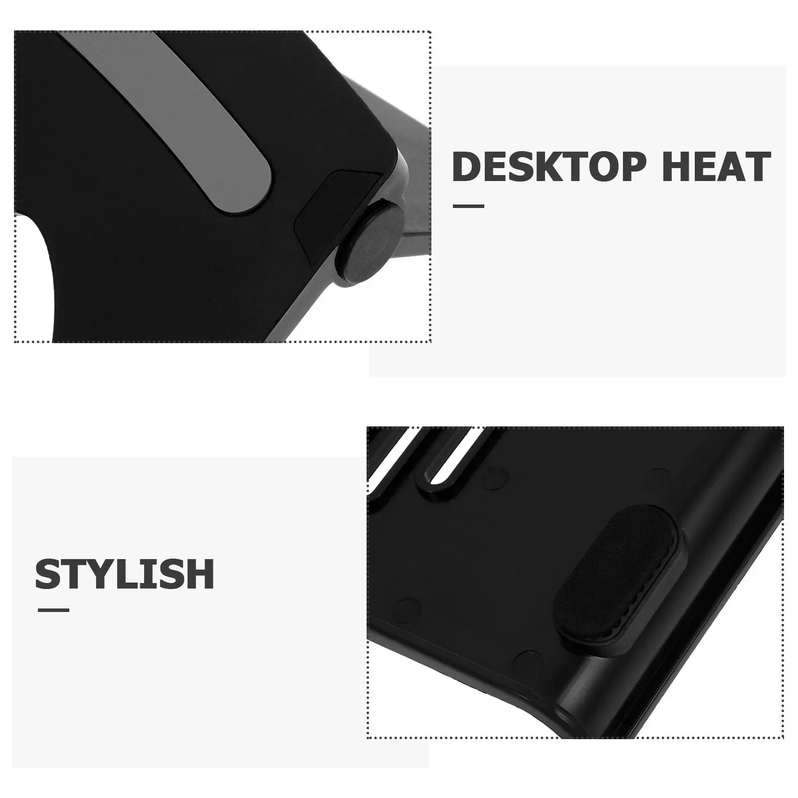 노트북 냉각 스탠드 ABS 실리콘 노트북 홀더 데스크탑 스탠드 공간 절약형 미끄럼 방지 열 분산 사무실용 노트북 라이저