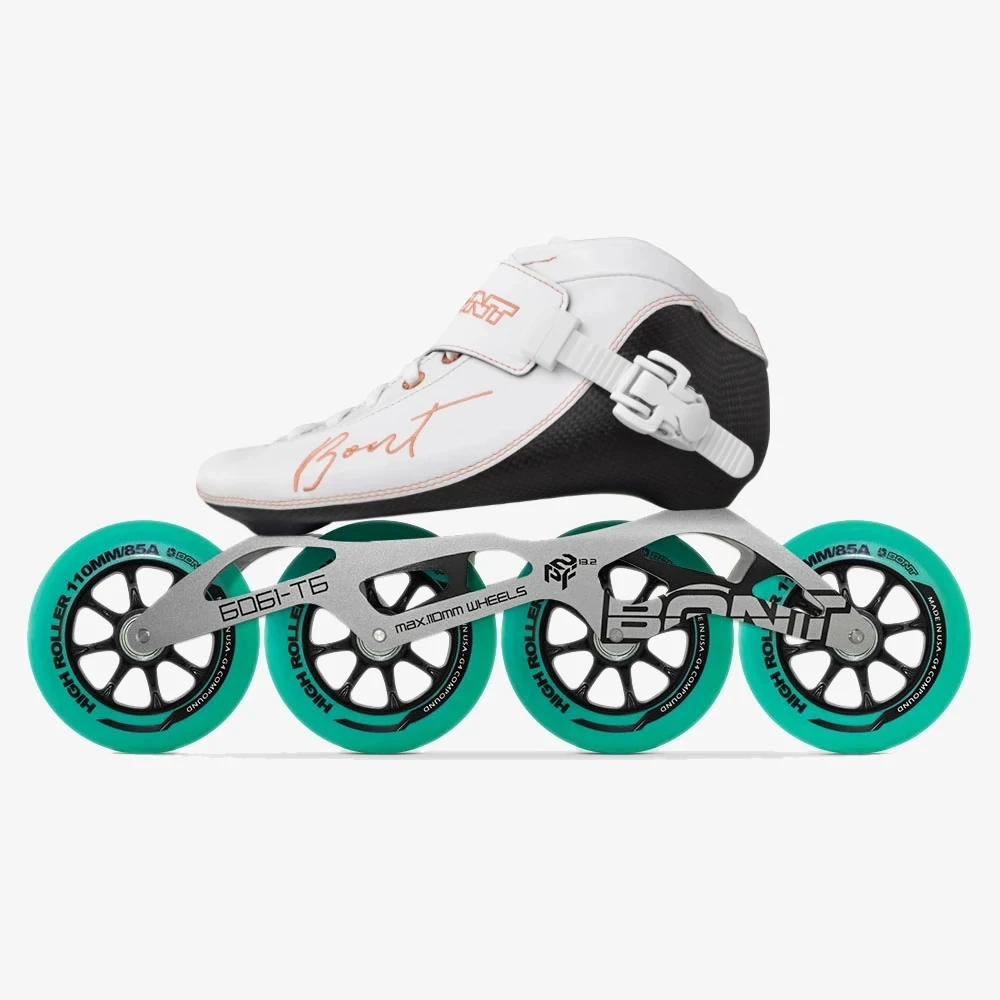 Inline Speed Skates Original Bont BNT 2PT Heatmoldable CarbonFiber Boot 4*90/100/110mm 6061 High Roller Wheel Skate Patines