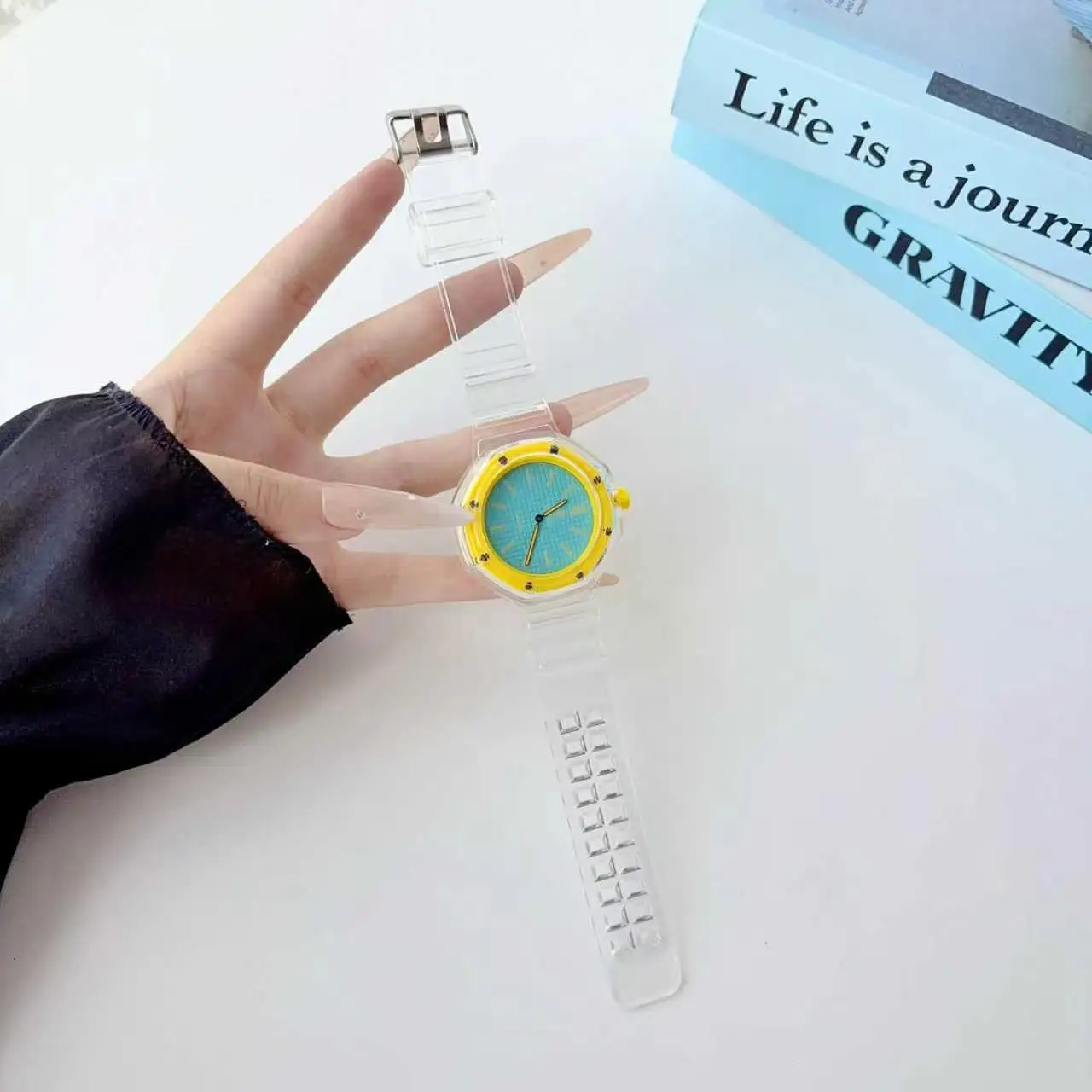 Transparent Jelly Shockproof Waterproof Watch Strap - Swatch x AP Royal Pop Collection