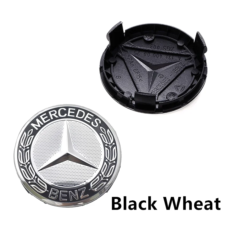 Wheel Center Caps 4pcs 56mm 60mm 68mm 75mm 3Pin Mercedes Benz Car Rim Hub Caps Emblem W202 W220 W213 W210 W164 E200 E260 E300