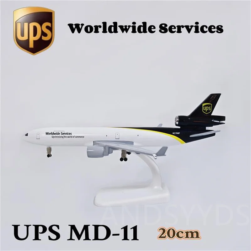 UPS Cargo Airlines 20cm Metal Diecast Airplane Model with Landing Gears and Wheels